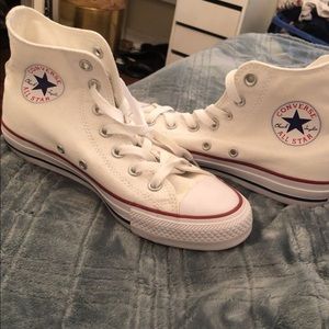 hightop converse white size 7.5